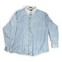 The Arrow Company Pastime Denim Button Down Shirt Size 17 34/35