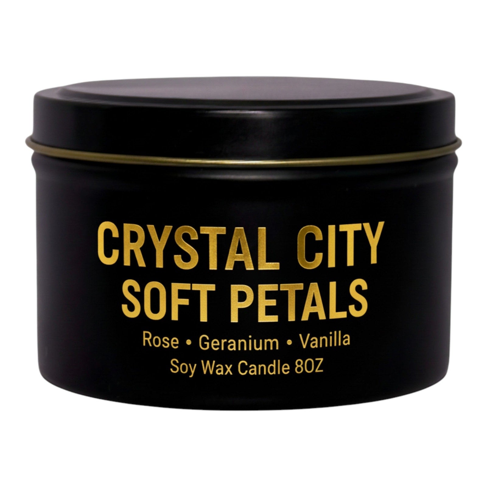 Soft Petals Luxury Soy Wax Crystal Candle  8 oz