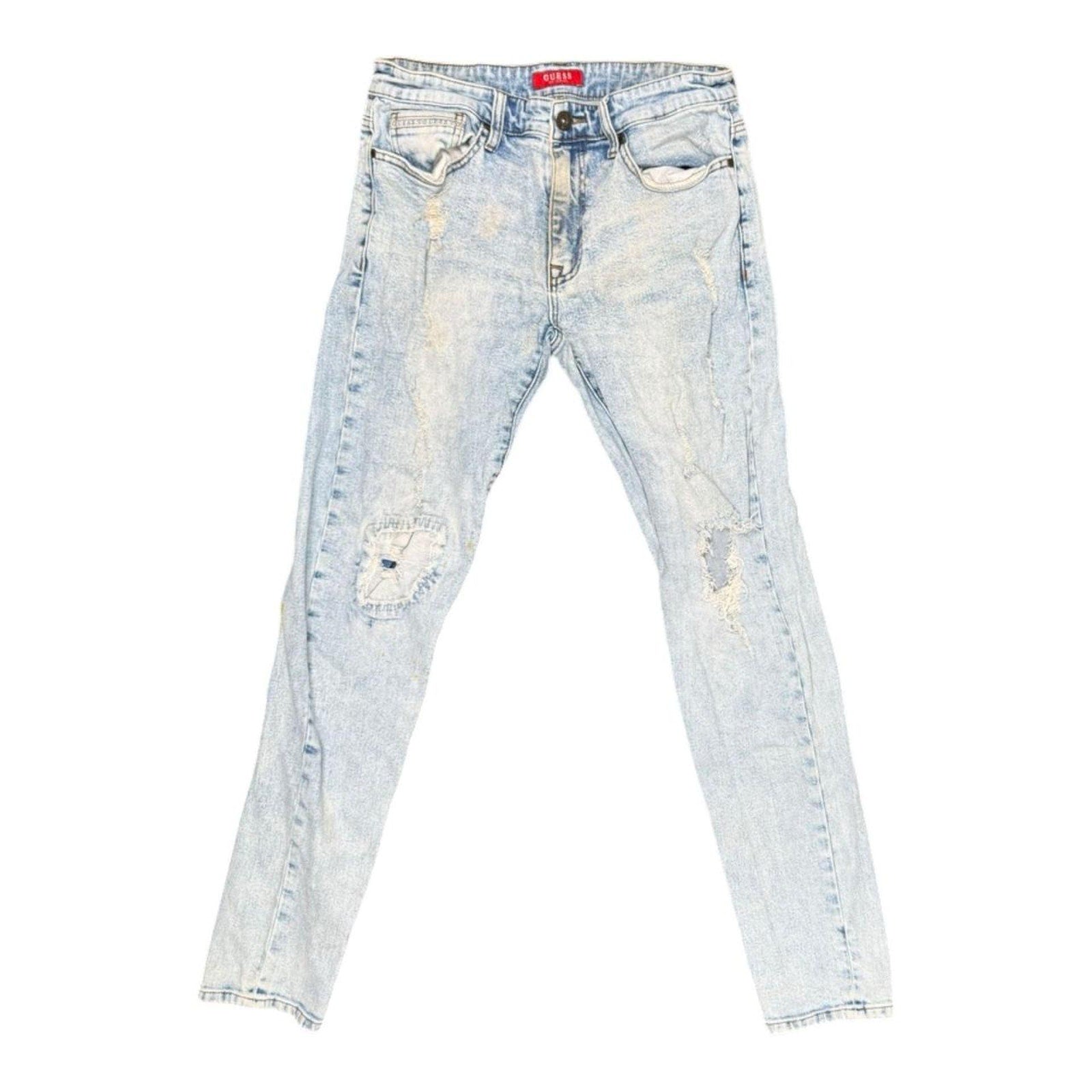 Guess slim tapered distressed jeans