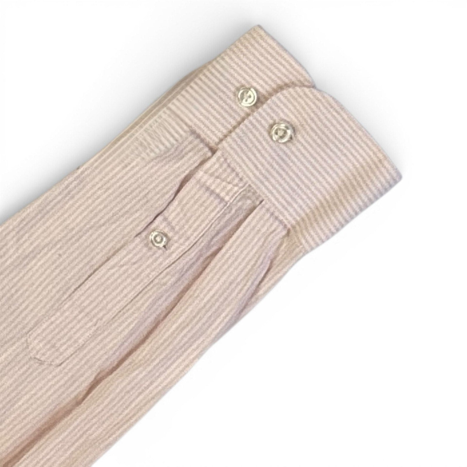 Nordstrom Trim Fit Pink Striped Button Down Dress Shirt Size 16.5 36/37