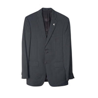 John Varvatos Gray Pinstripe Wool 2-Button Suit Blazer Jacket