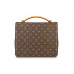 Louis Vuitton Monogram Monceau Top Handle Briefcase Bag Brown Vintage