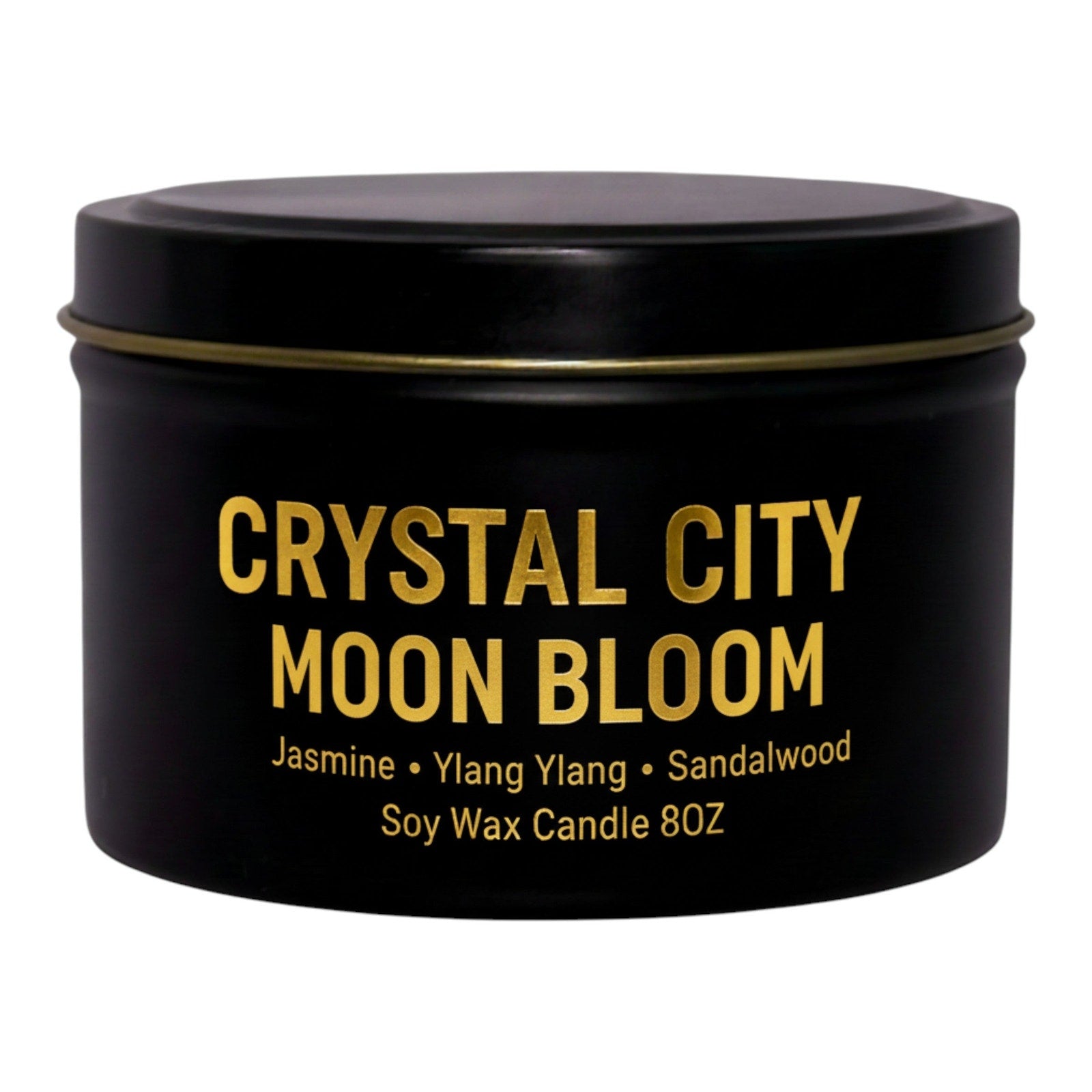 Moon Bloom Luxury Soy Wax Crystal Candle  8 oz