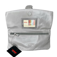 Hobo Silver Metallic Leather Folding Clutch