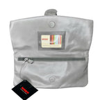 Hobo Silver Metallic Leather Folding Clutch