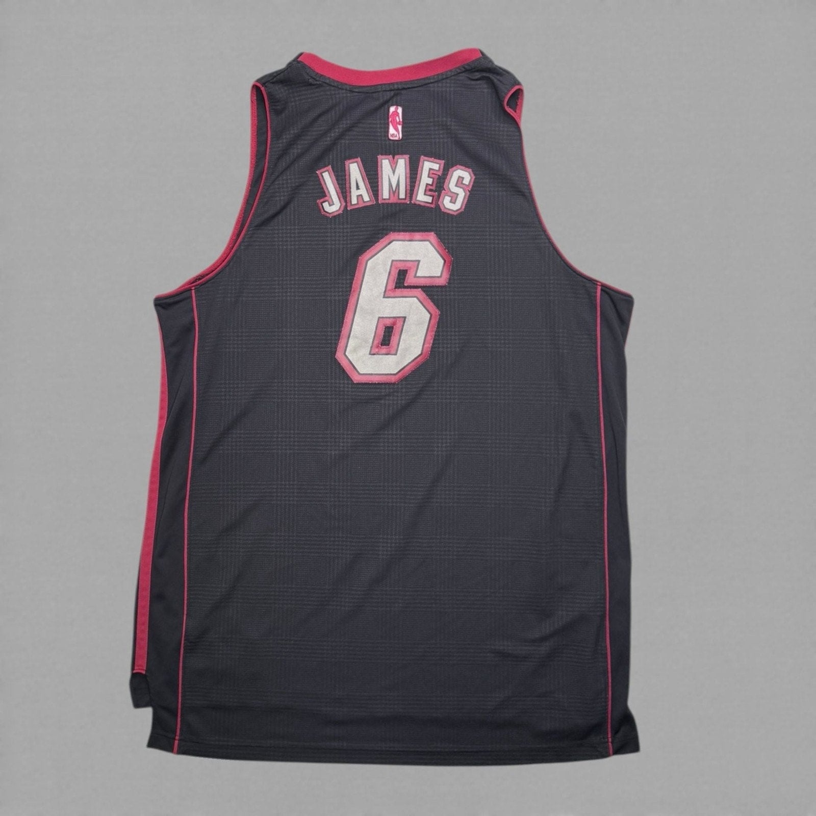 Adidas LeBron James #6 Miami Heat Limited Edition Blackout Plaid Basketball Jers