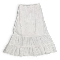 Brandy Melville White Izzy Tiered Eyelet Maxi Skirt One Size