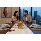 Quiet Sandalwood — Tall Rectangular Stone Candle (Sandalwood Calm Blend) — 12 oz / 20 oz