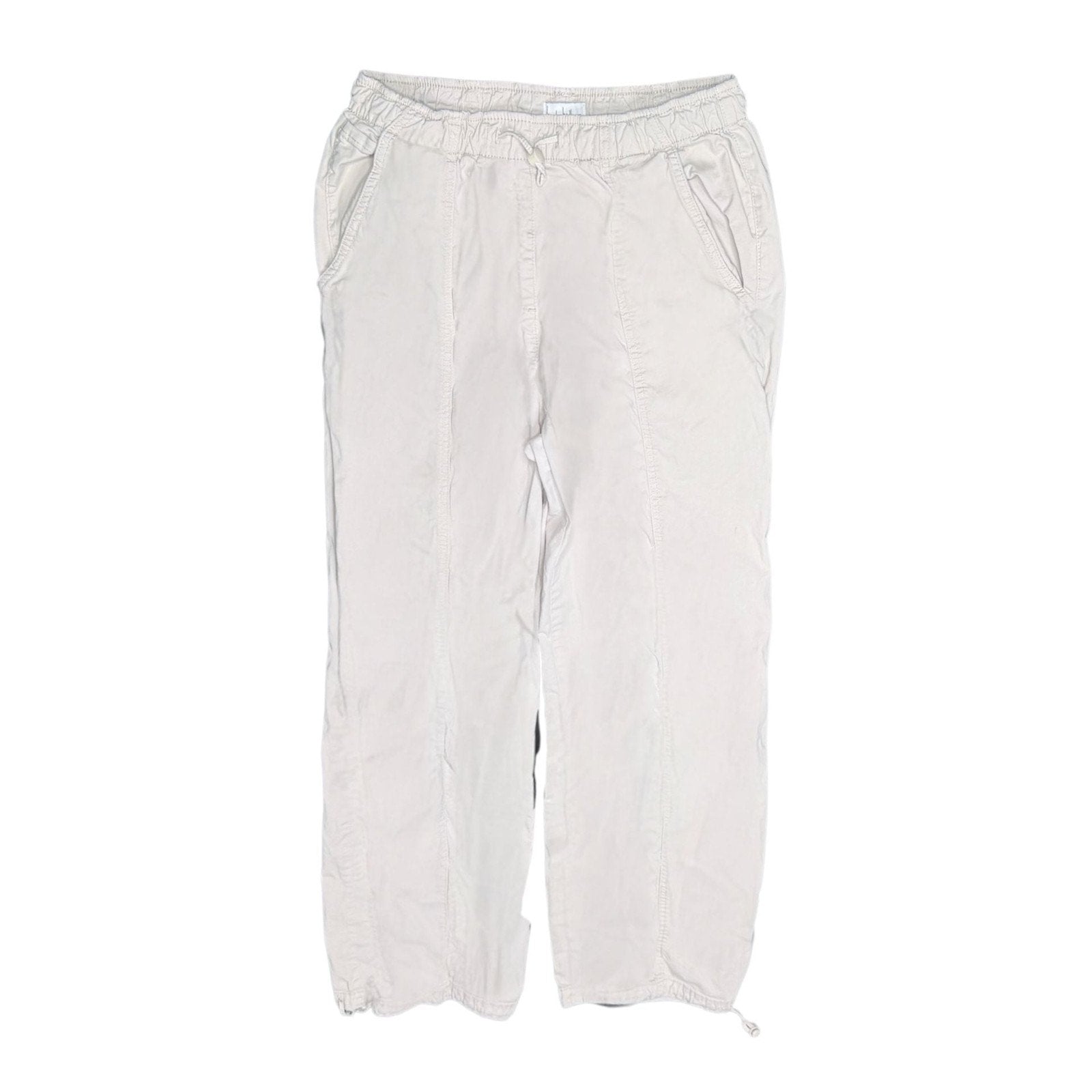 Nicole Miller New York Beige Drawstring Jogger Pants