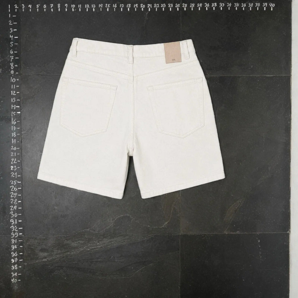 Zara Off-White Denim Shorts Size 31 Zara