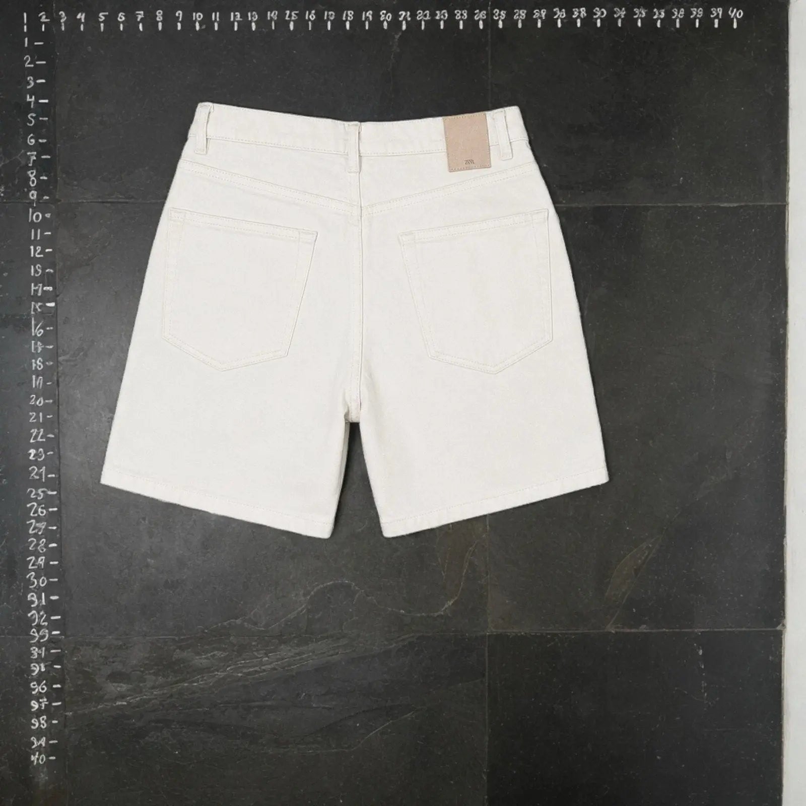 Zara Off-White Denim Shorts Size 31 Zara