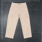Zara Cargo Pants Size L Beige Elastic Waist Zara