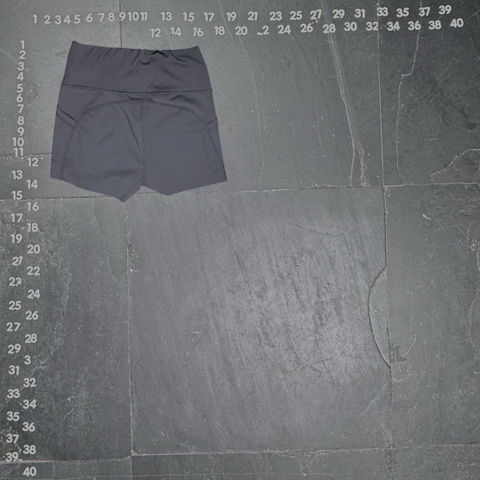 DYCE ACTIVE Women's High Waisted Biker Shorts with Pockets Dark Gray Size Medium