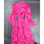 INC International Concepts Intimates Pink Animal Print Satin Long Robe Size S