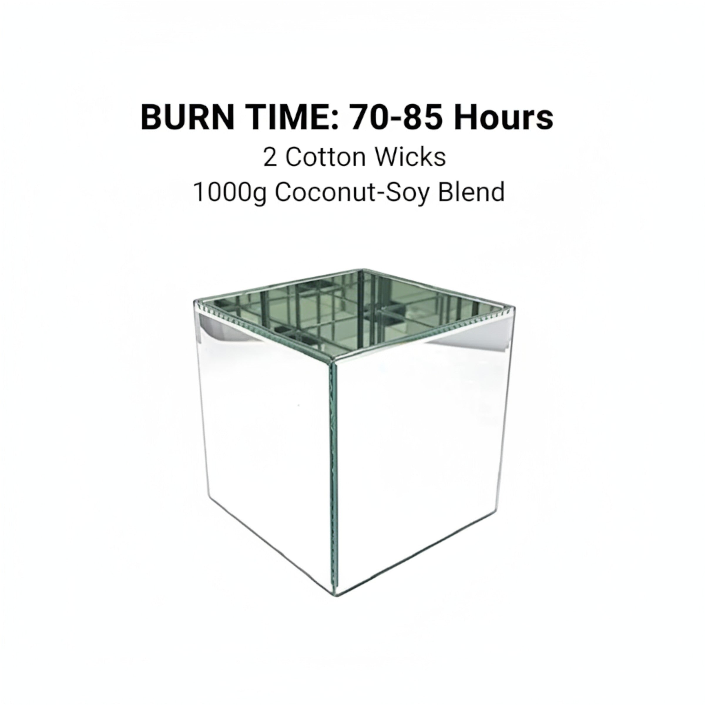 Black Glass — Luxury Mirrored Cube Candle