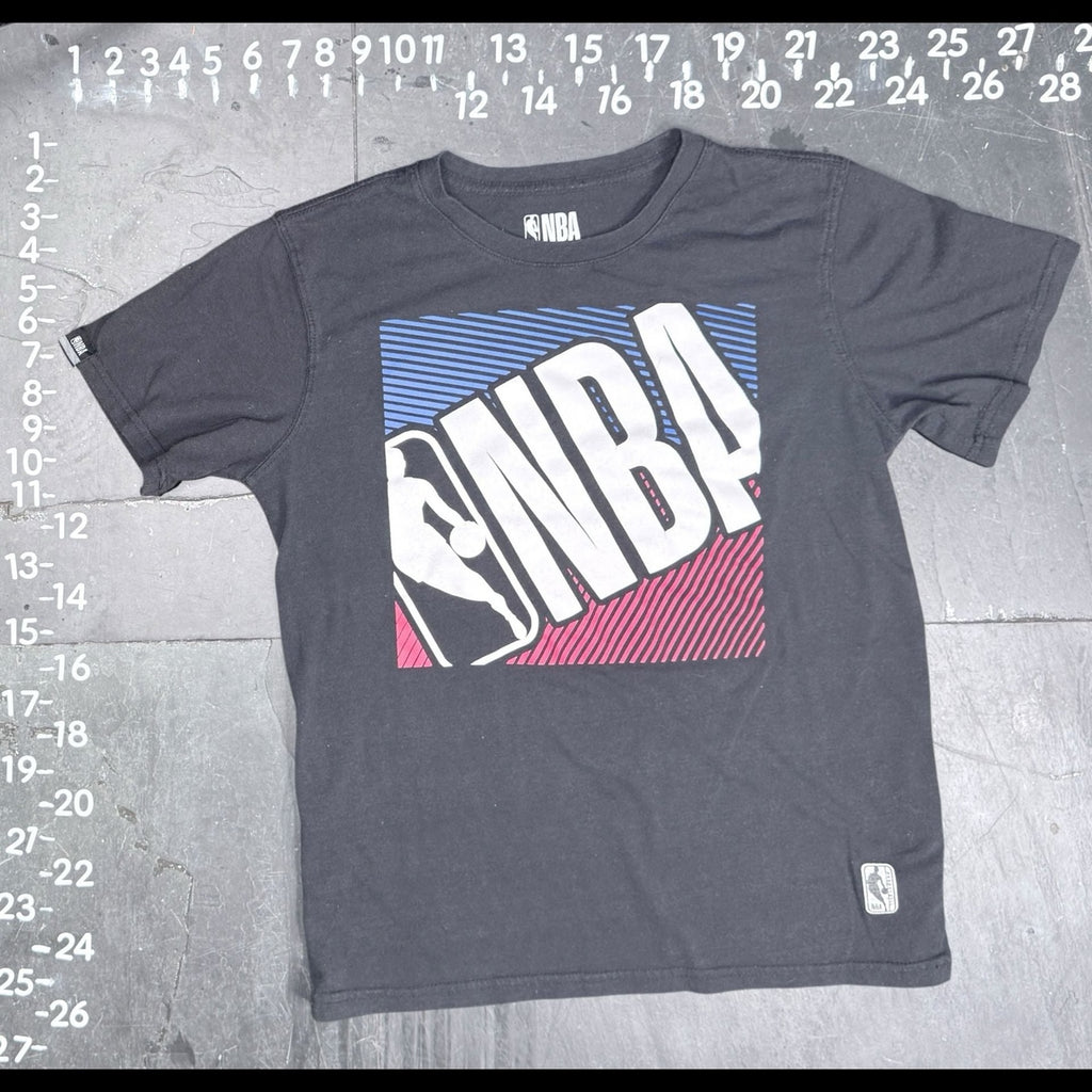 NBA Boys Logo Short Sleeve Graphic T-Shirt Black Youth Size XL (18-20)