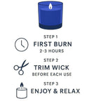 Blue Hour — Bergamot + Fresh Air + Cedar Candle (Cobalt Square Glass) — 18 oz