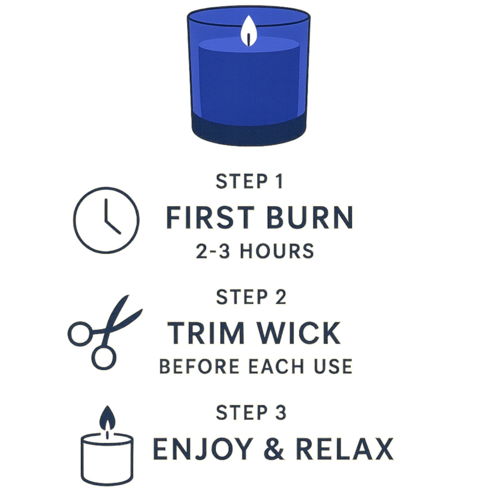 Blue Hour — Bergamot + Fresh Air + Cedar Candle (Cobalt Square Glass) — 18 oz