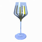 Hand Painted Gold Wine Glasses – Set of 4 | Luxury Modern Stemware for Dinner Parties, Holidays & Gifts | Unique Decorative Wine Glass Set | Hand Wash Only | Fast 2-Day Shipping