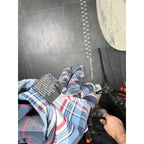 Parish Nation Men's 4XL Blue and Red Plaid Short Sleeve Button Down Shirt Parish Nation