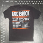 Lee Brice What You Know About That Tour 2025 Concert T-Shirt Size S