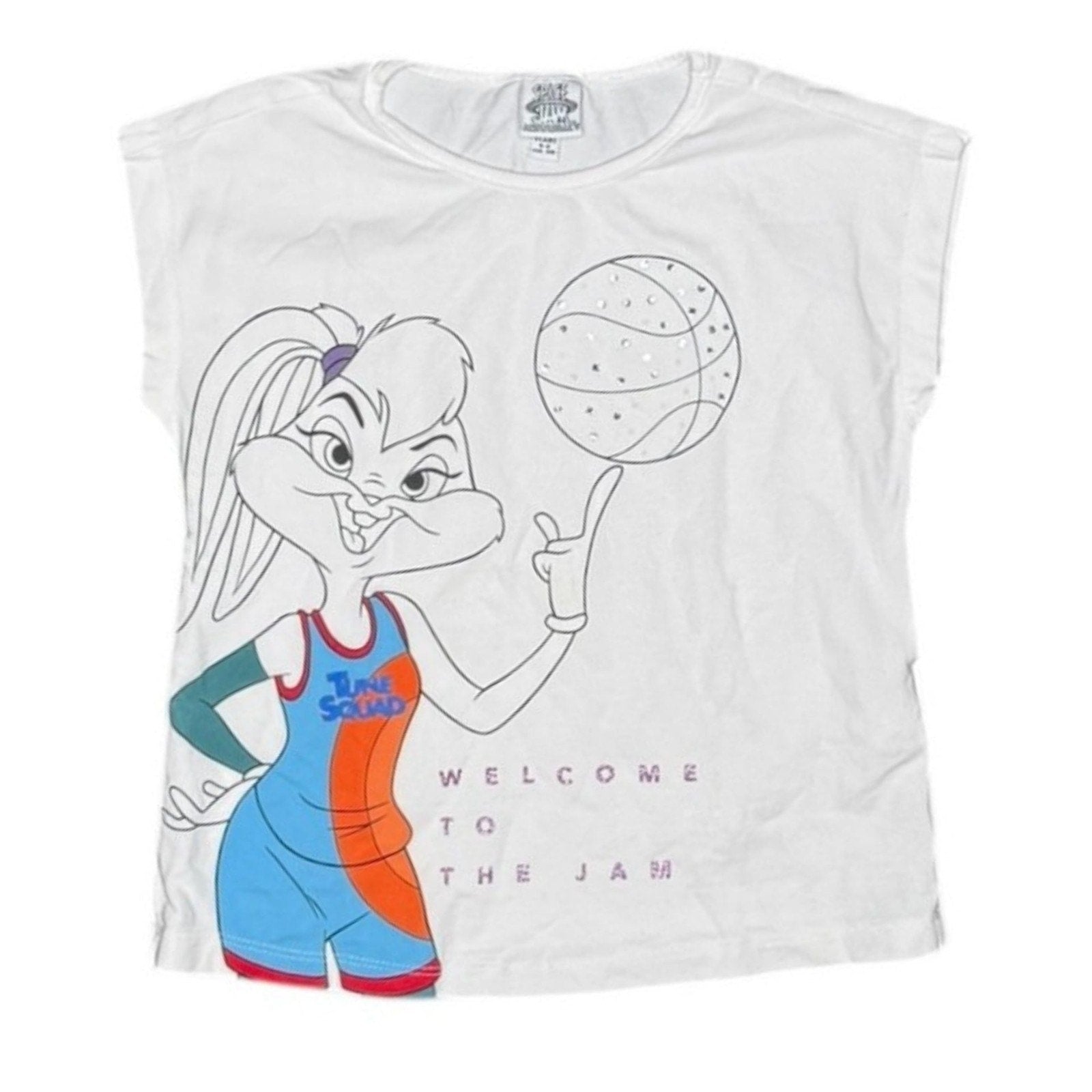 Space Jam Lola Bunny Tune Squad Graphic T-Shirt, White, Size M