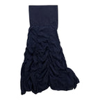 Zashi black ruched cotton maxi