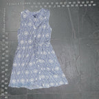 Gap Blue and White Medallion Geometric Print Sleeveless Mini Dress