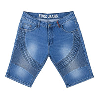 Forever Young Euro Jeans Moto Biker Denim Shorts