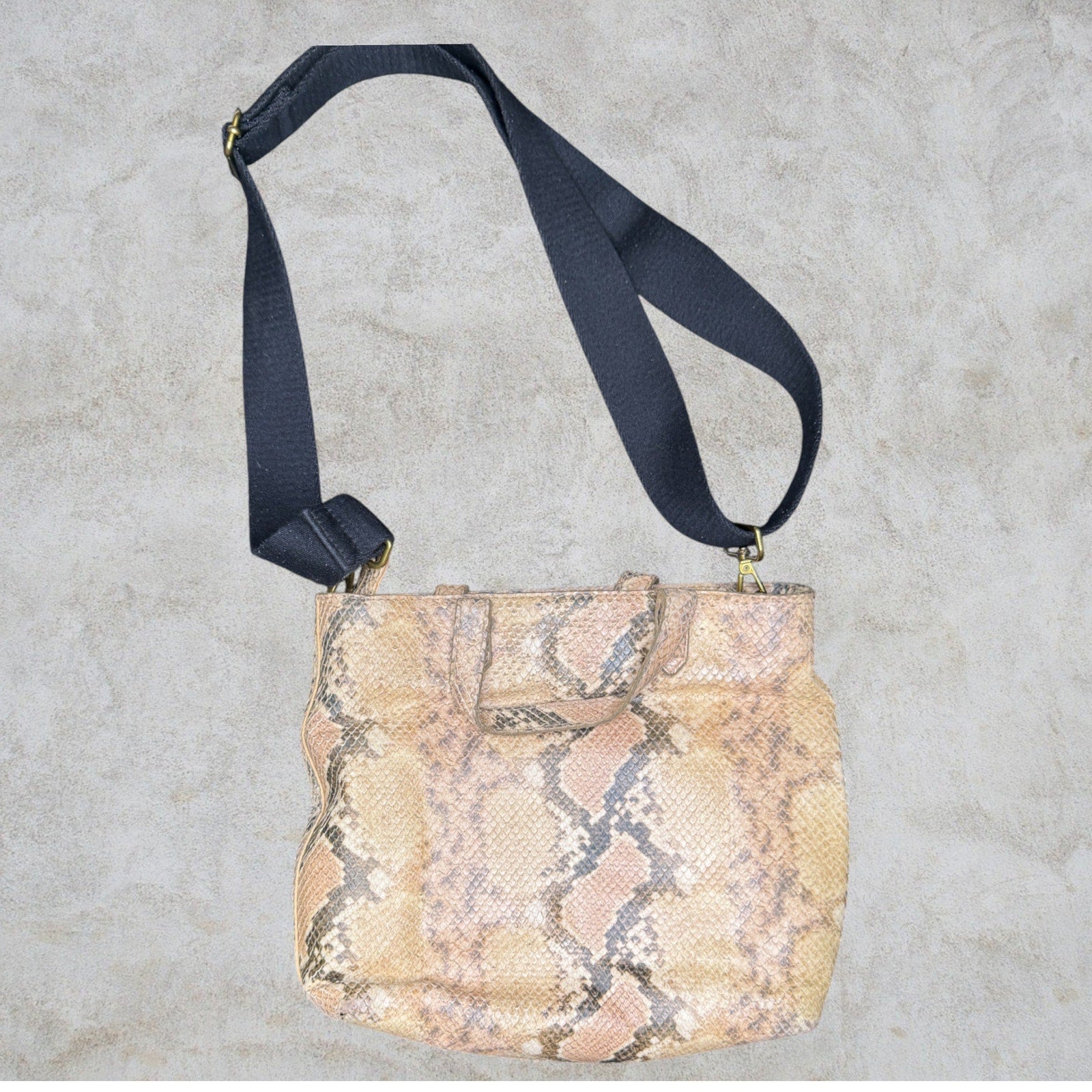 Boutique Snakeskin Print Crossbody Bag One of a Kind