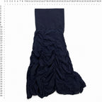 Zashi black ruched cotton maxi