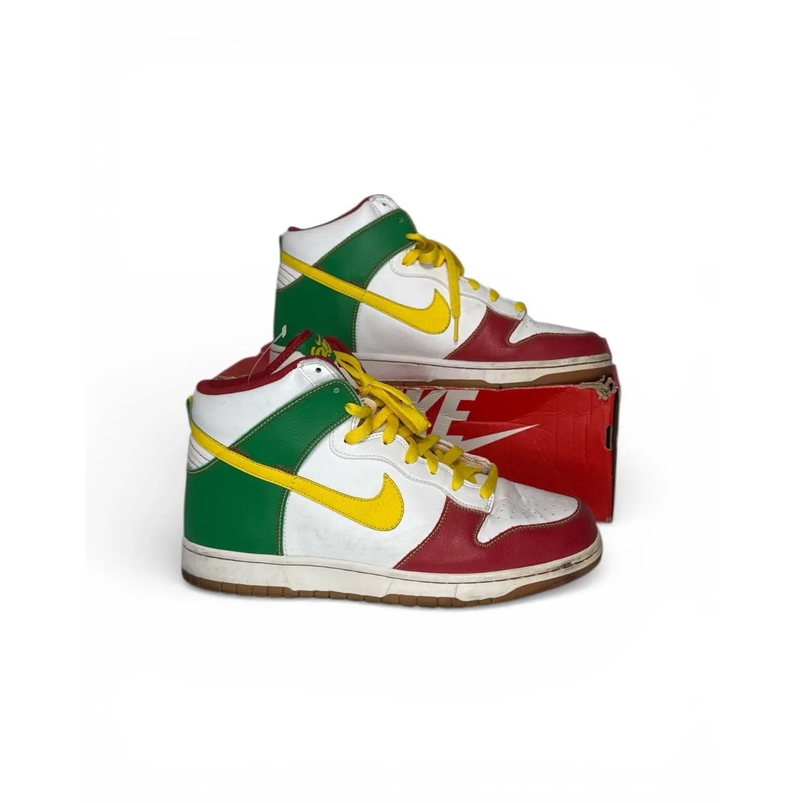 Nike Dunk High 6.0 'Rasta' Red Green Yellow size 10.5 Nike