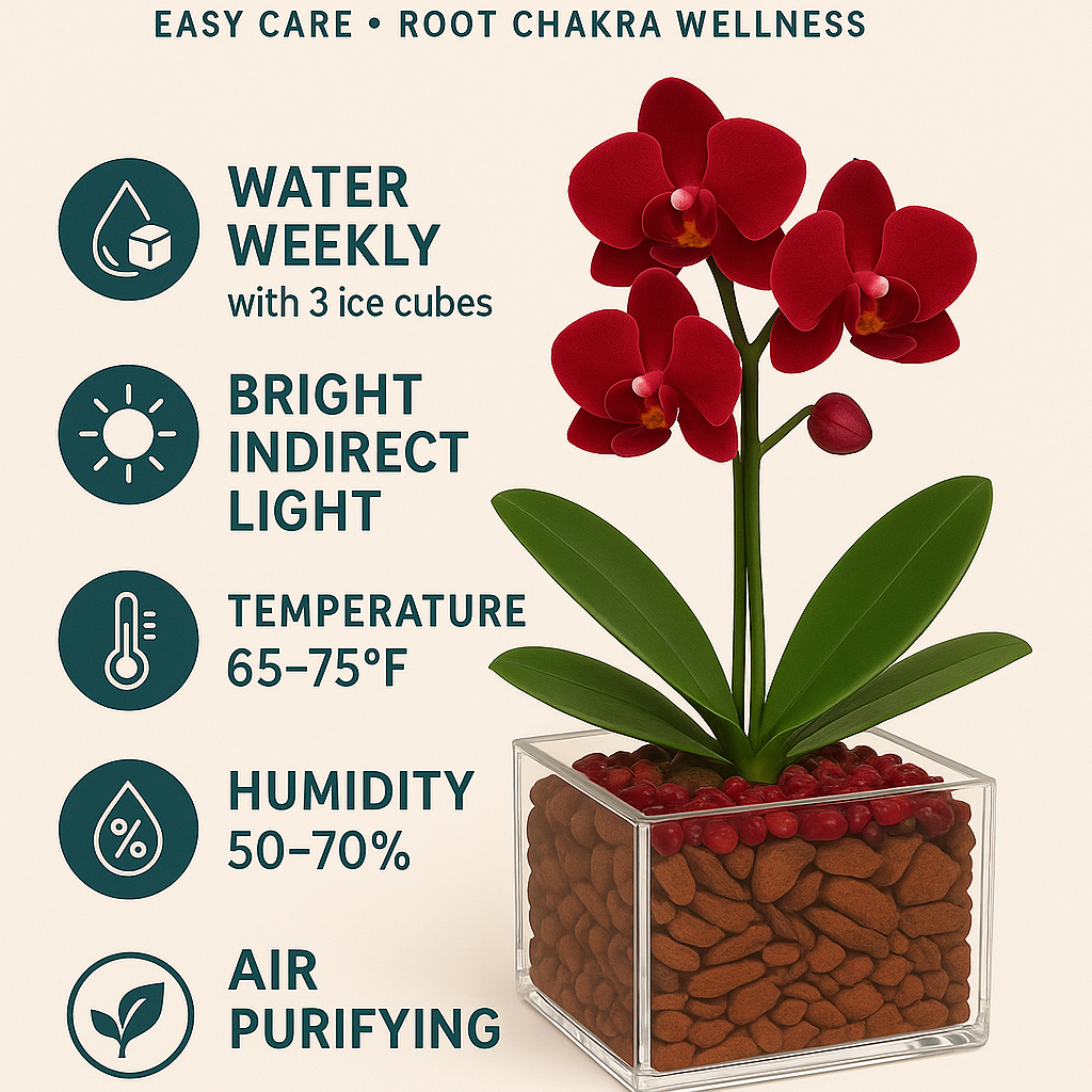 Grounded Harmony - Root Chakra Mini Orchid Garden