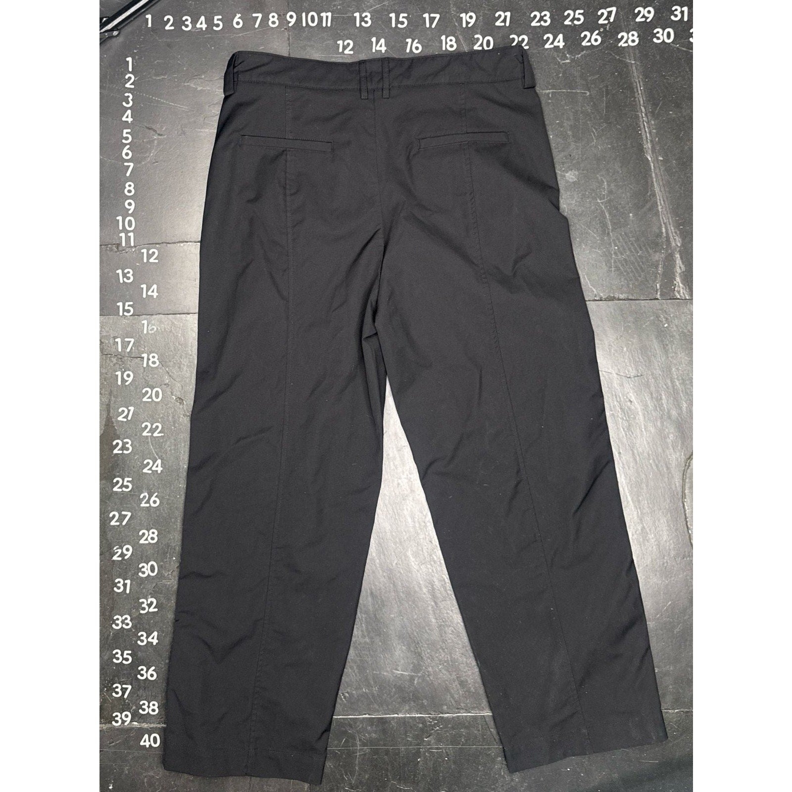 Zara Black Technical Utility Pants with Ankle Zips Size 32