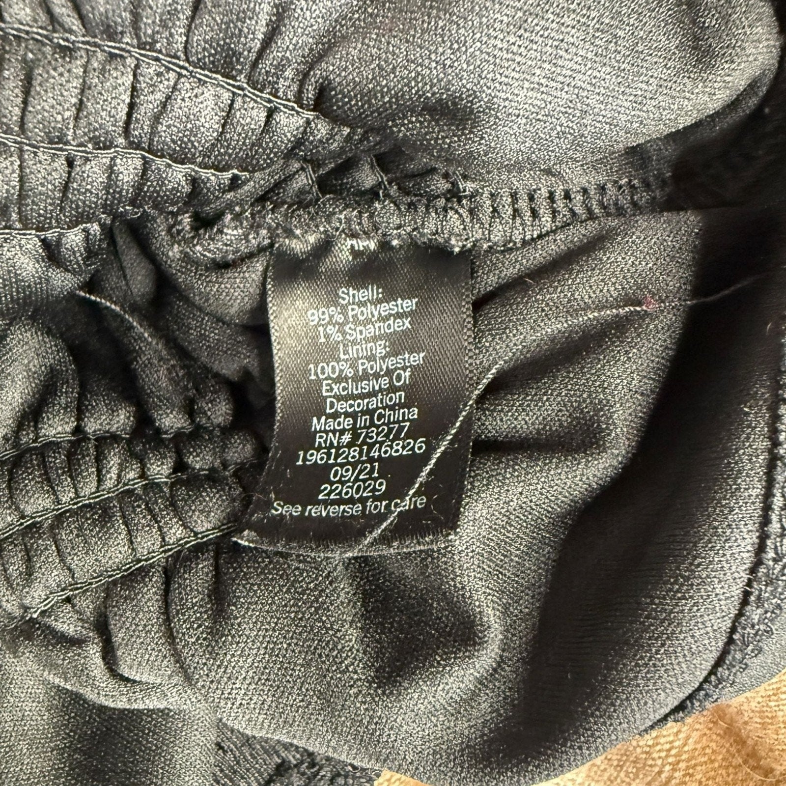 SO Black Eyelet Smocked Square Neck Peplum Top with Lantern Sleeves