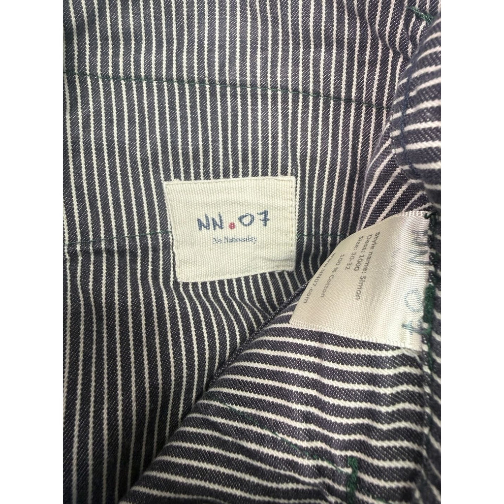 NN07 Simon Houndstooth Check Pleated Cotton Trousers