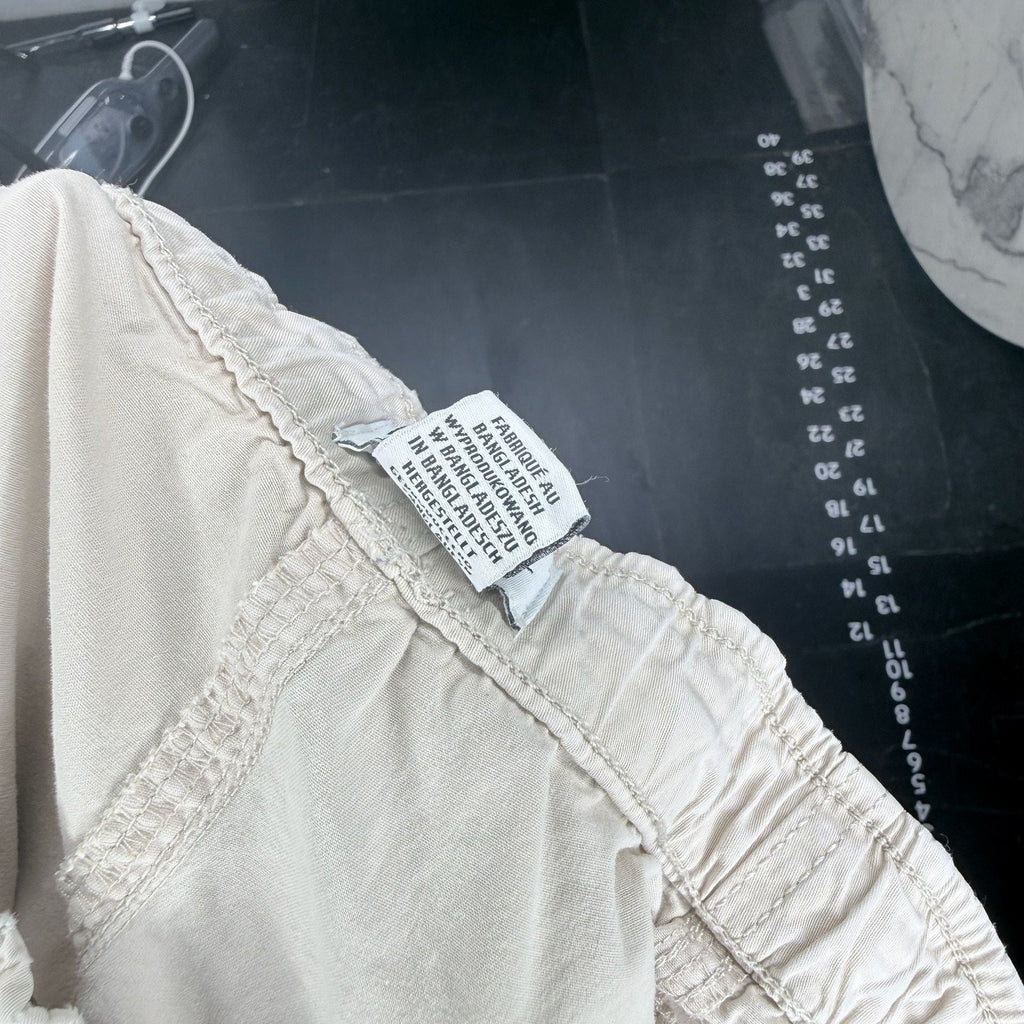 Nicole Miller New York Beige Drawstring Jogger Pants