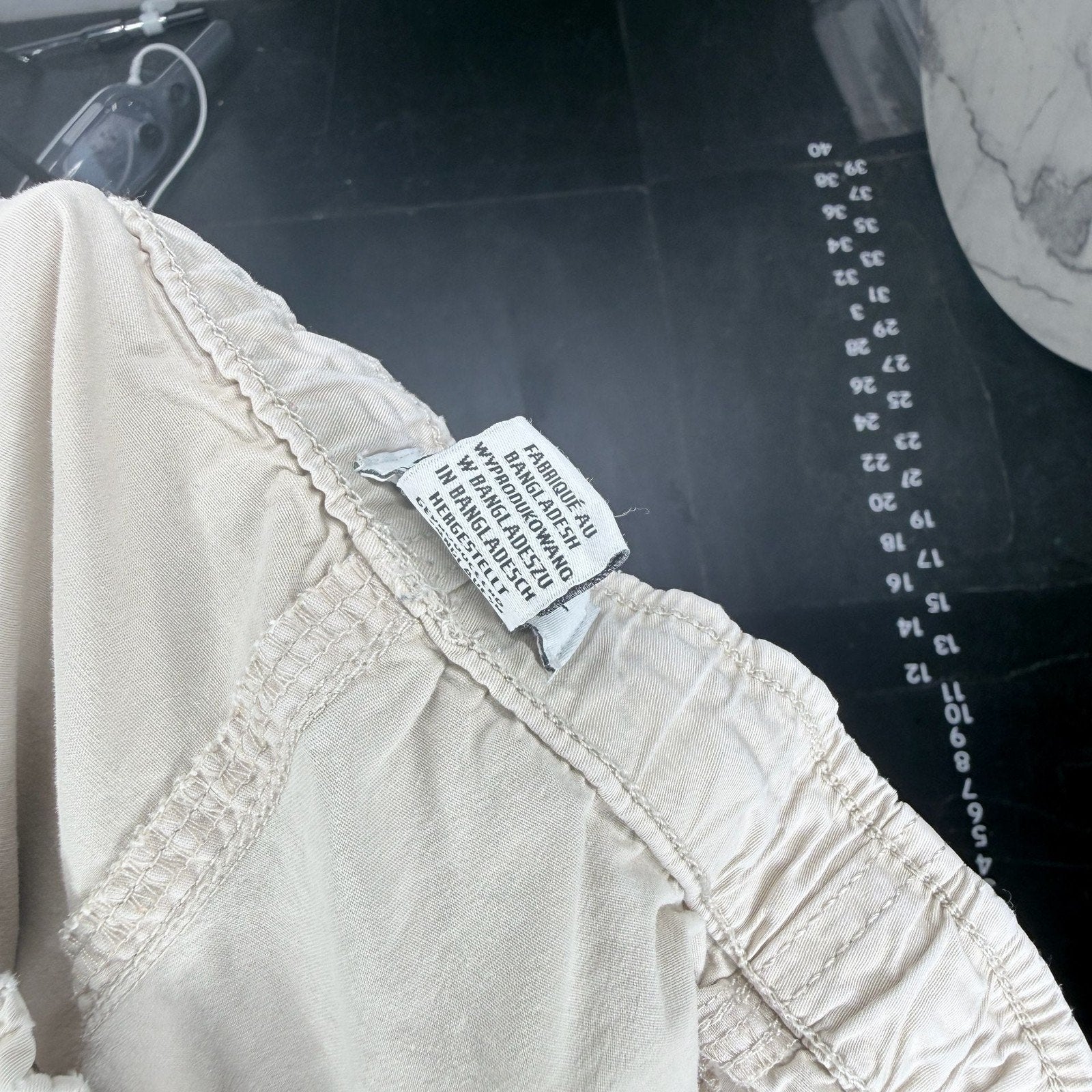 Nicole Miller New York Beige Drawstring Jogger Pants