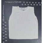 Real Clothes Saks Fifth Avenue White Ribbed Knit Sleeveless Tank Top Size L