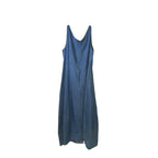 Rosarosae Made In Italy Blue Denim Sleeveless Maxi A-Line Dress