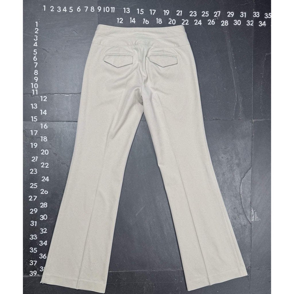 Express Editor Beige Flare Leg Dress Pants