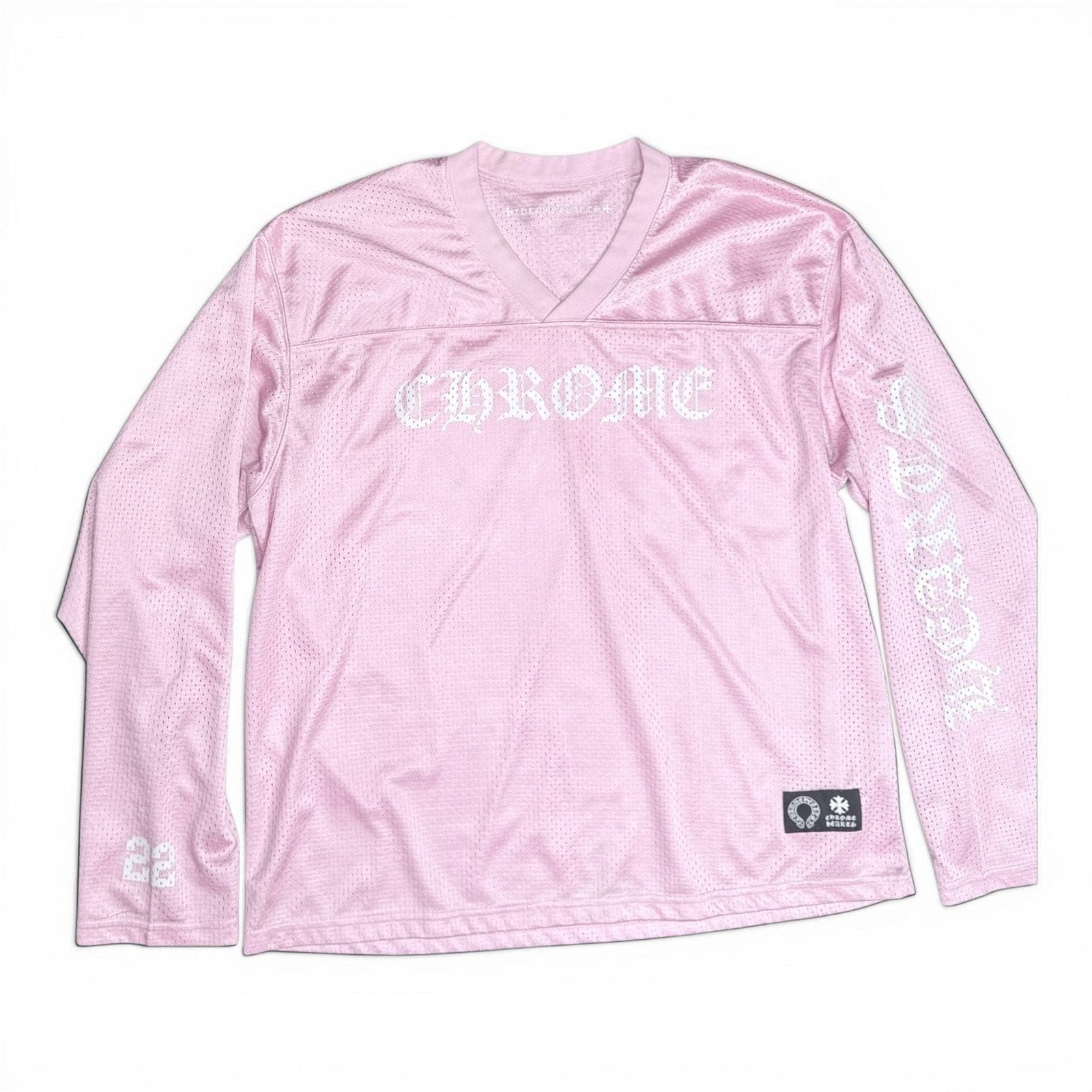 Chrome Hearts Pink 'Love You' Mesh Warm-Up Long Sleeve Jersey
