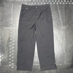 Zara Black Technical Utility Pants with Ankle Zips Size 32