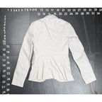 Calvin Klein Single Button Cotton Stretch Blazer Off-White