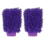 Chenille Car Wash Mitt –Microfiber Glove for Cars, Absorbent Wash Mitt with Elastic Cuff (2 Pack)