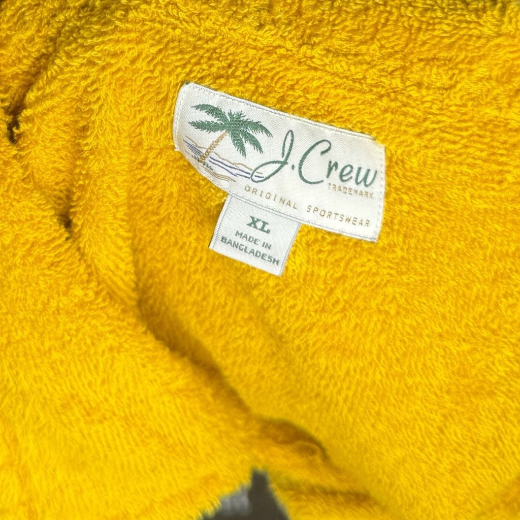 J.Crew Short-Sleeve Terry Cloth Dock Shirt Yellow Size XL J.Crew
