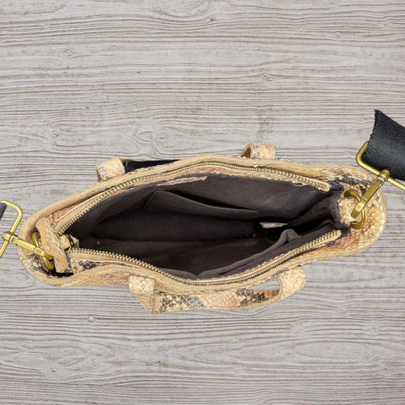 Boutique Snakeskin Print Crossbody Bag One of a Kind