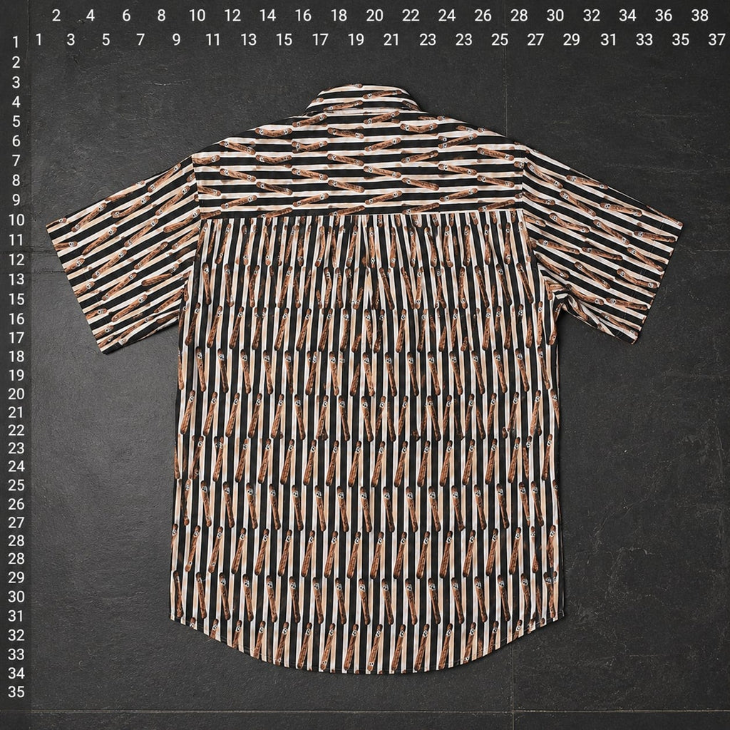 Tribute Vintage All-Over Cigar Print Button Down Shirt