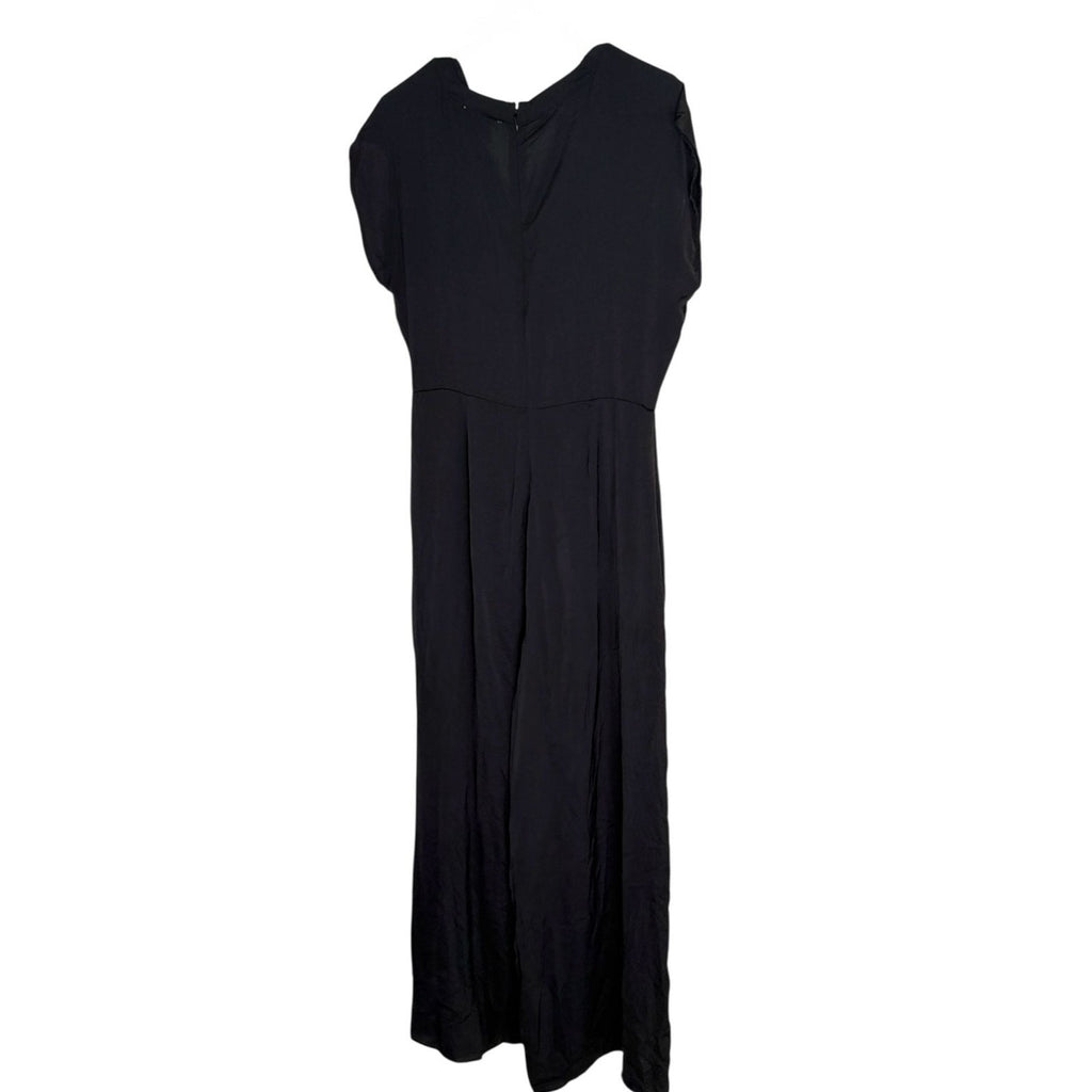 Gigi Parker Black Sleeveless Scoop Neck Midi Dress