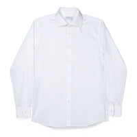 John Henric White Cotton Dress Shirt Size 15.75 / 40